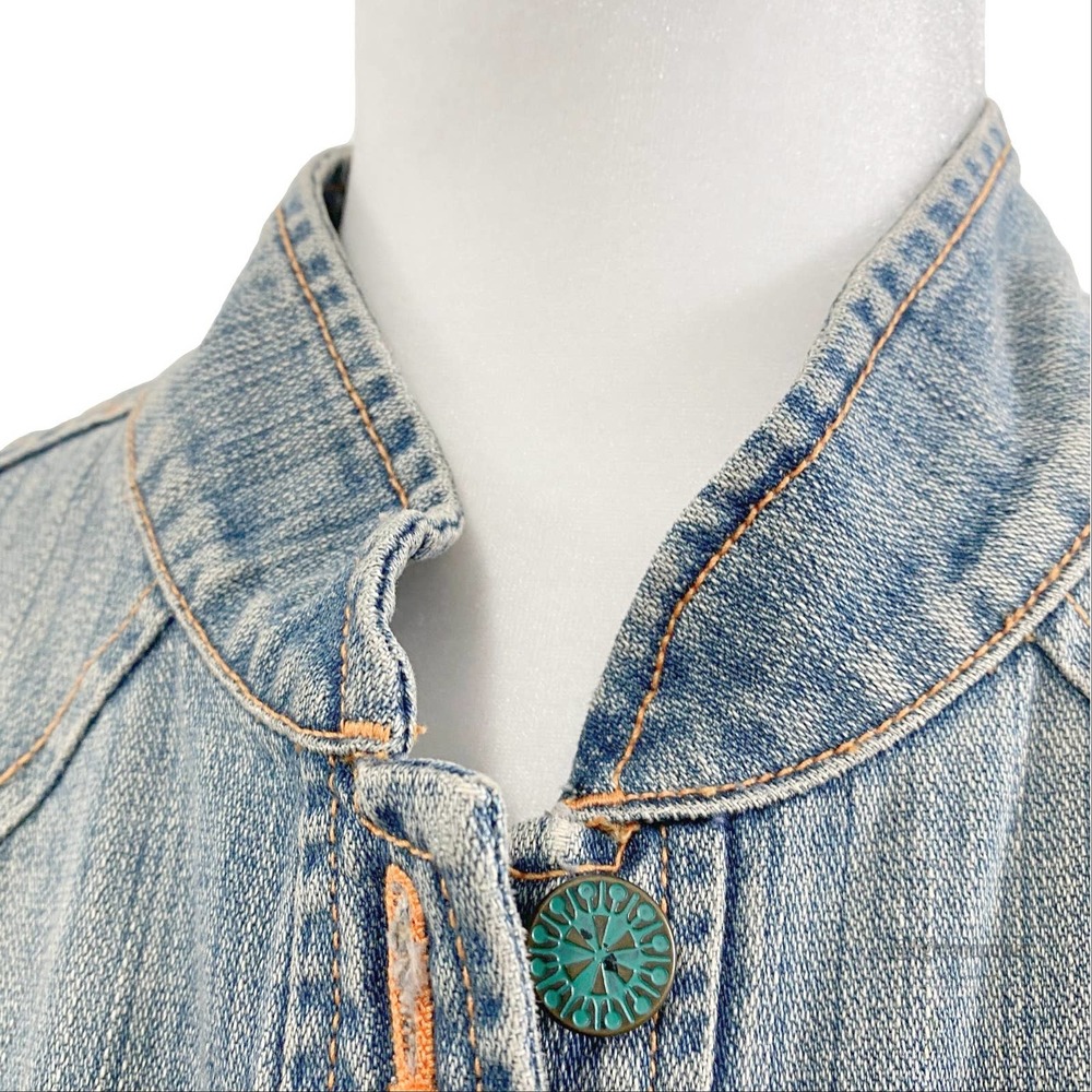 Dana Buchman Pufff Sleeve Denim Jean Jacket EUC - Picture 4 of 11